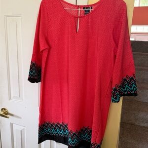 5th & Love Red‎ and Black Boxy Tunic/Dress